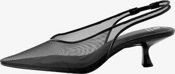 Next Дамски обувки на ток с отворена пета 'Forever Comfort®' в черно: отпред