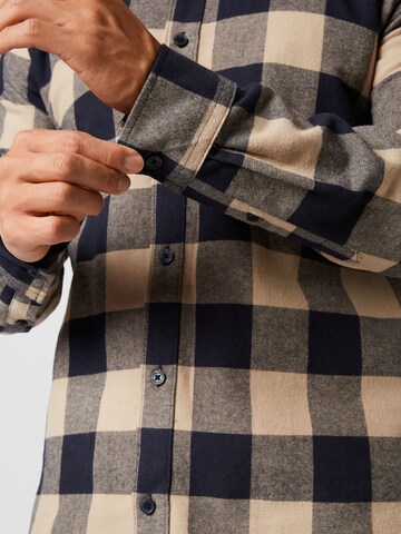 Only & Sons Slim fit Overhemd 'Gudmund' in Beige