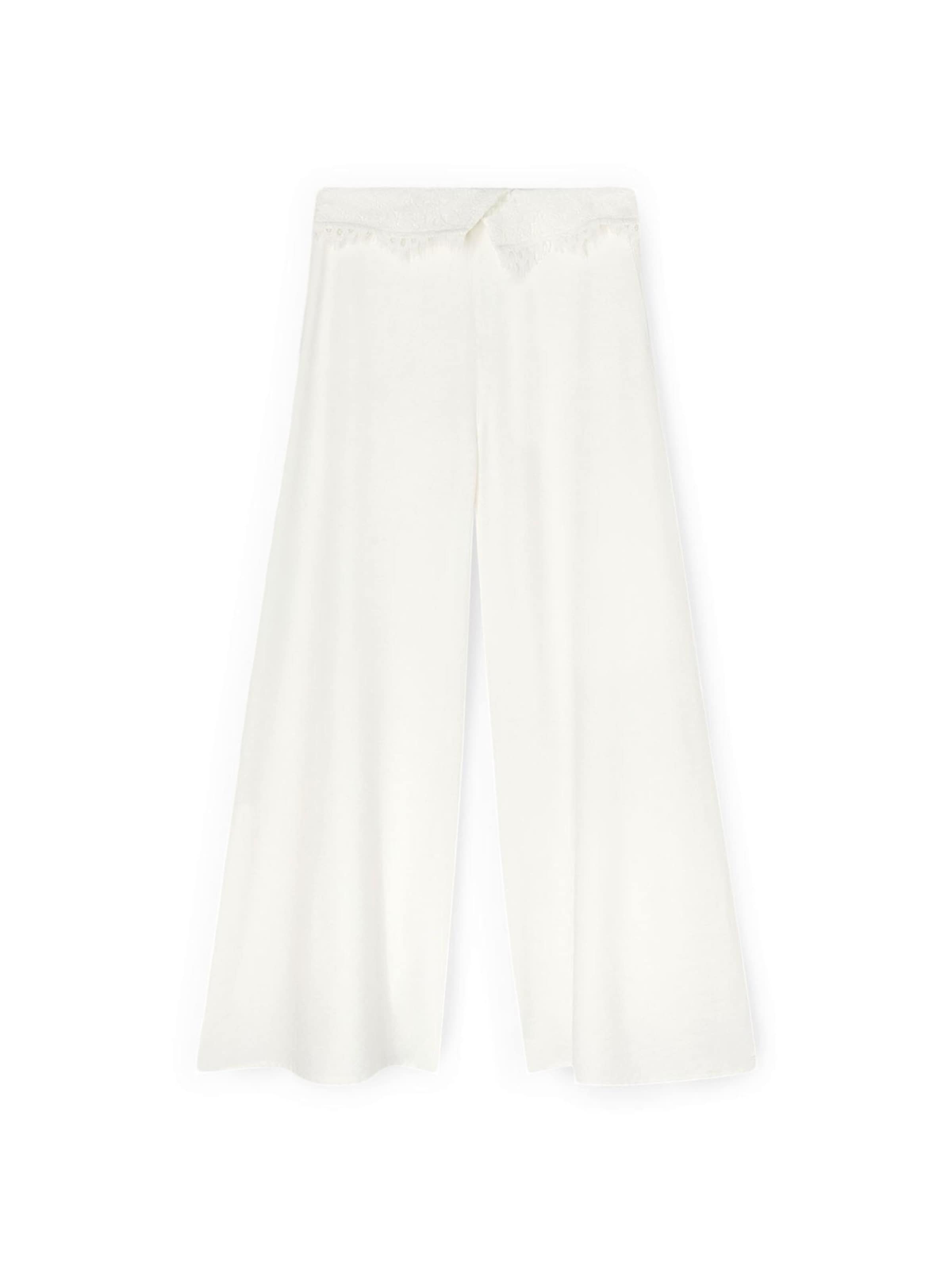 Wide leg Pantaloni di MOTIVI in bianco: frontale