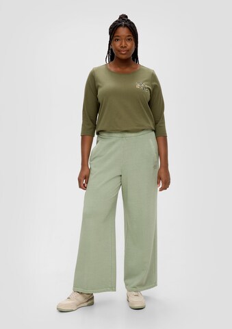 TRIANGLE Wide leg Trousers in Green