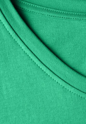 STREET ONE Basic Rundhalsshirt in Grün