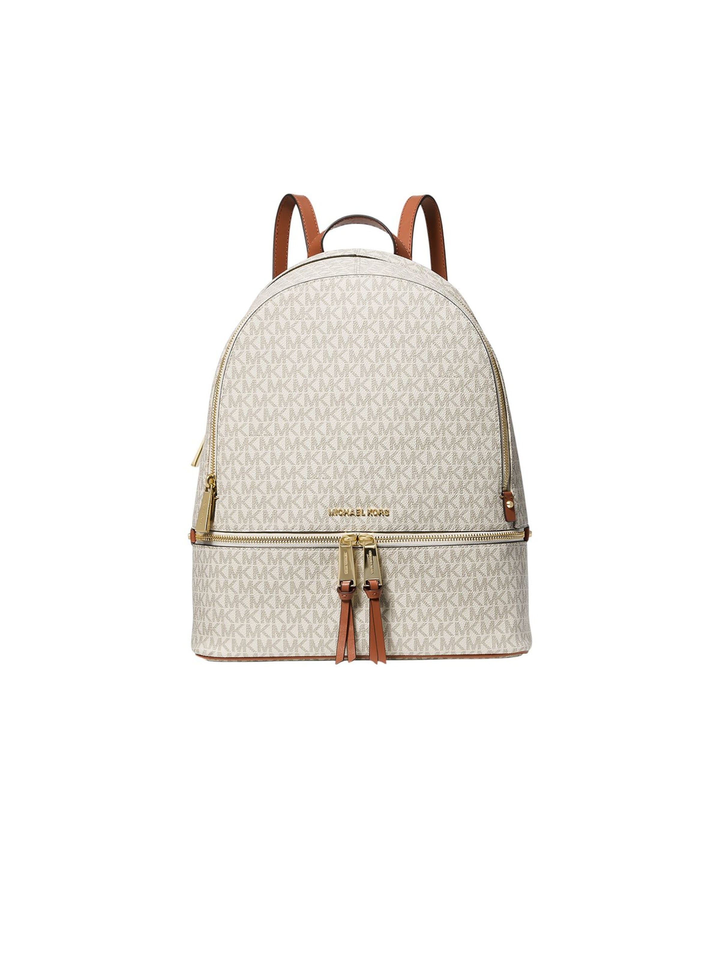 Michael Kors - Bolso de mano 'Rhea' en beige: frente