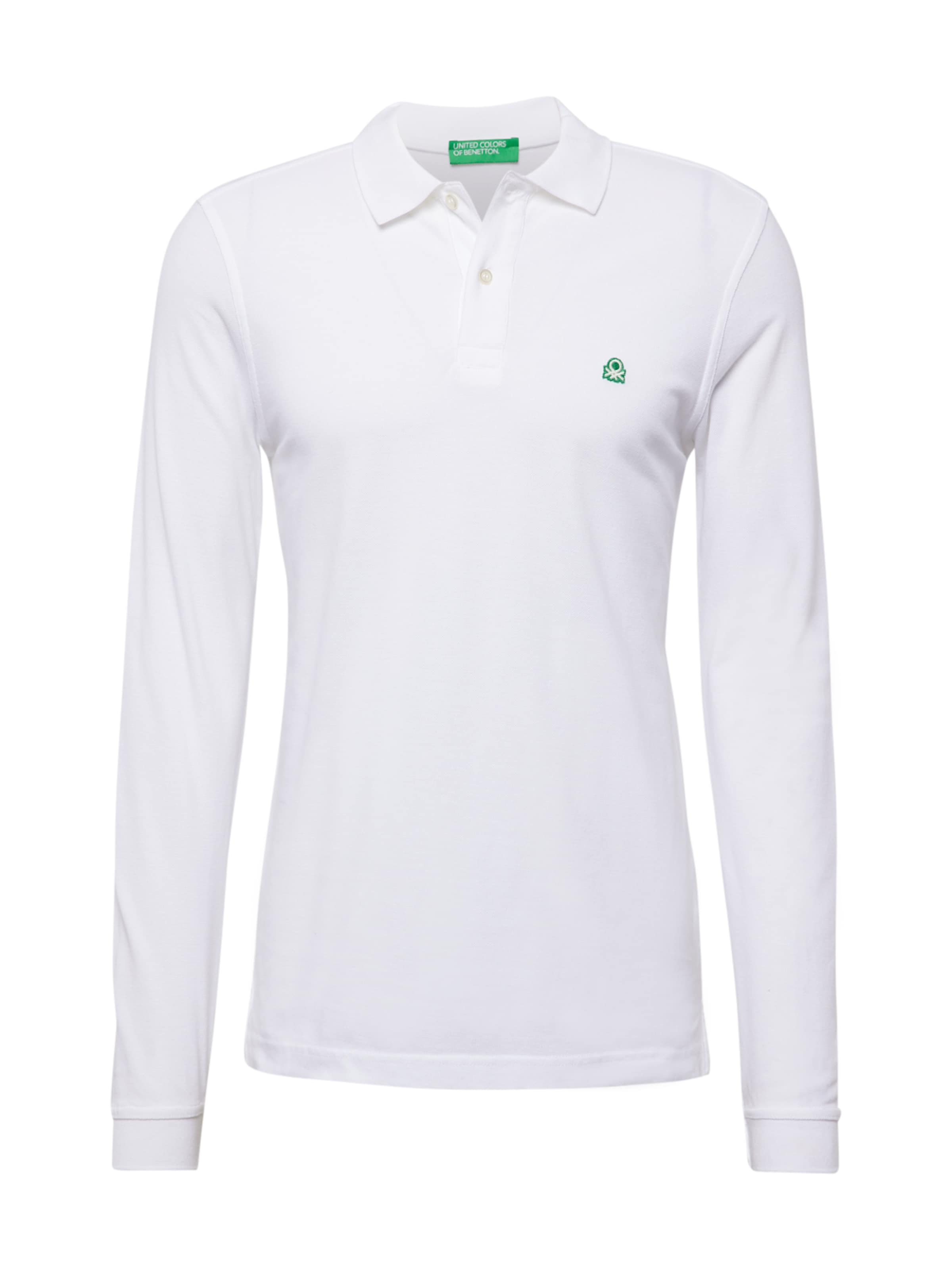 UNITED COLORS OF BENETTON Poloshirt in Weiß: Vorderseite