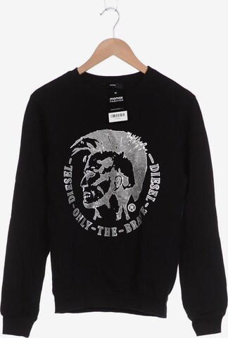 DIESEL Sweatshirt & Zip-Up Hoodie in XXXL in Black: front