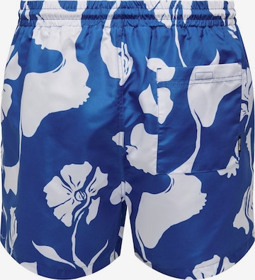 Only & Sons Board Shorts 'Ted Life' in Blue