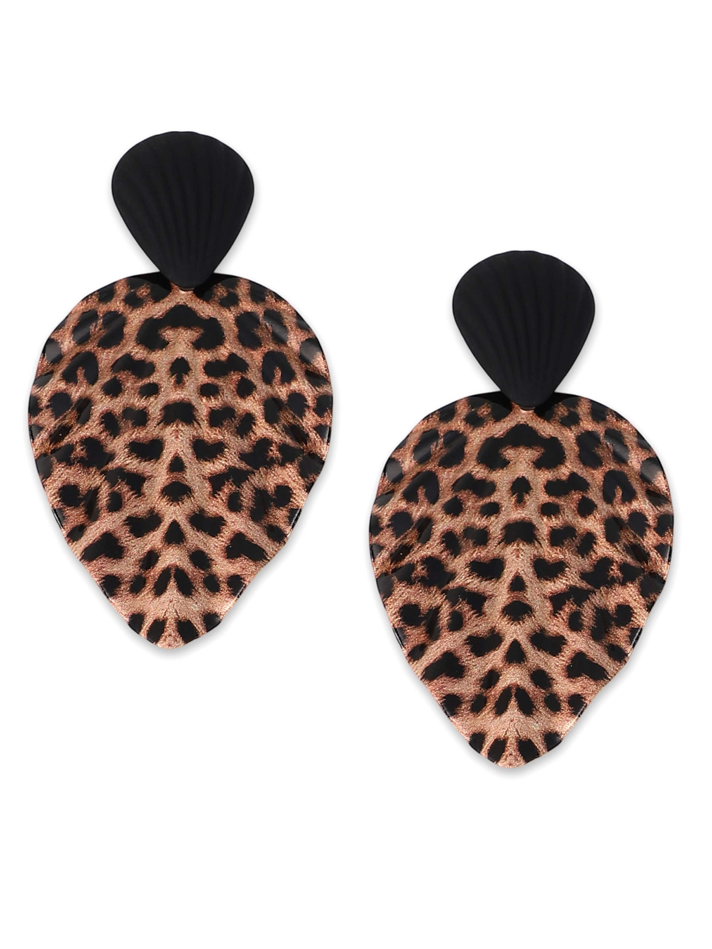 SOHI Náušnice 'Thrud' – hnědá: přední strana