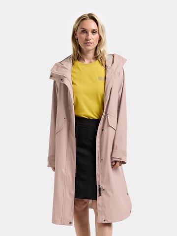 Manteau fonctionnel 'Melinda' Didriksons en rose : devant