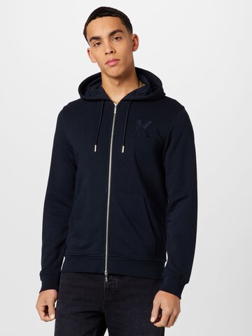 Karl Lagerfeld Zip-Up Hoodie in Blue: front