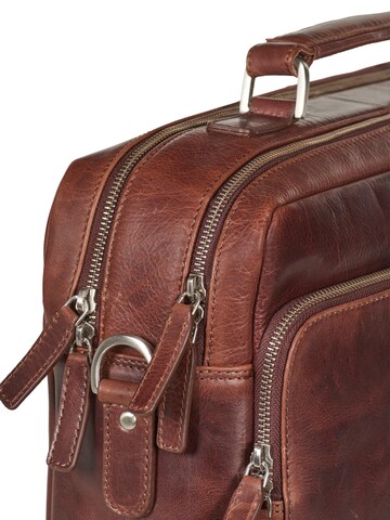 Howard London Dokumentmappe 'Briefcase Bag Damien Brown' i brun
