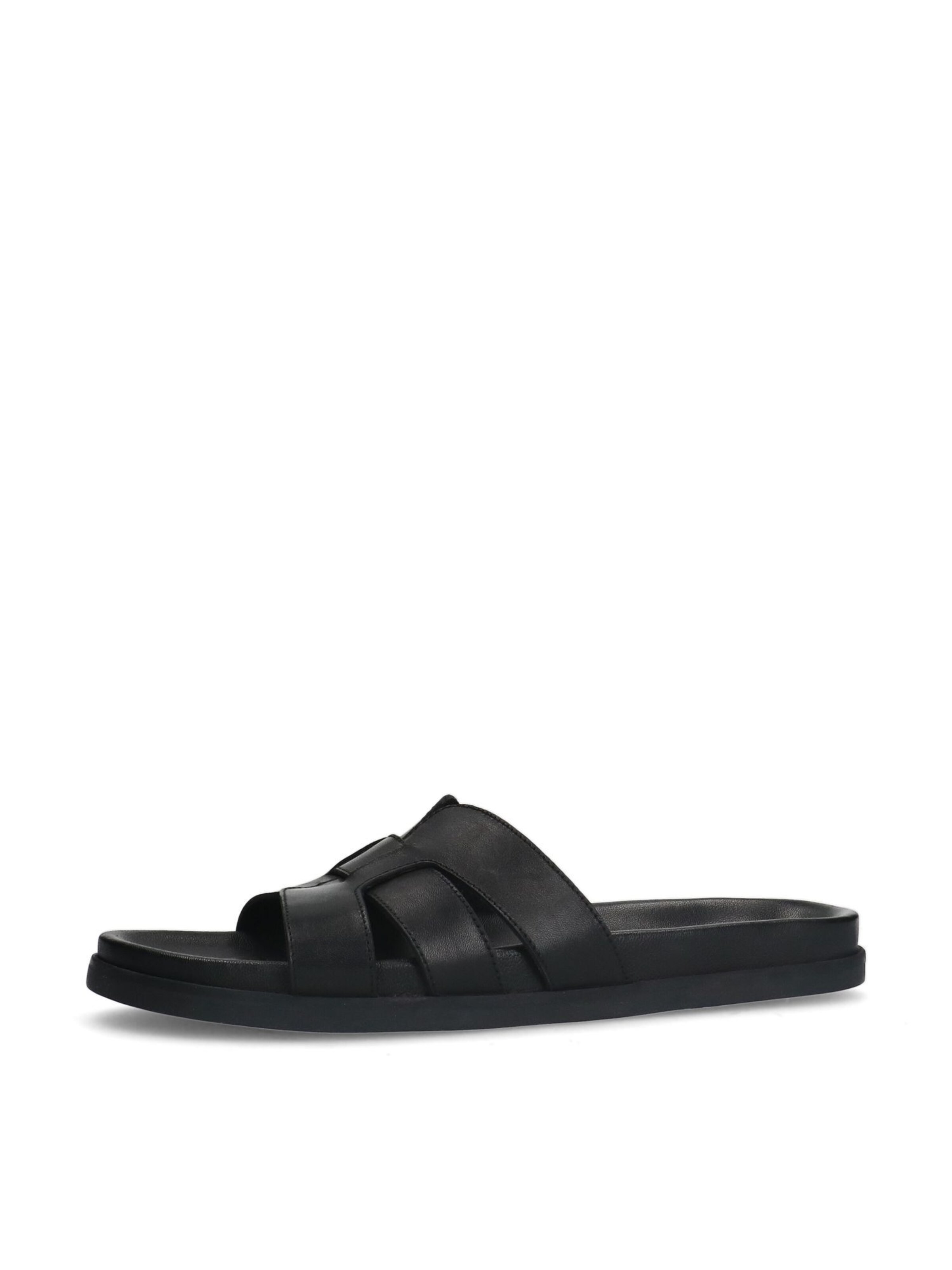 MANFIELD Mules in Black: front
