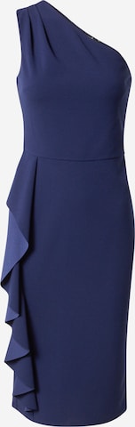 Wallis Koktejlové šaty 'Frill' – modrá: přední strana