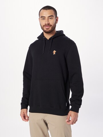 Iriedaily - Sudadera 'Cookieman' en negro: frente