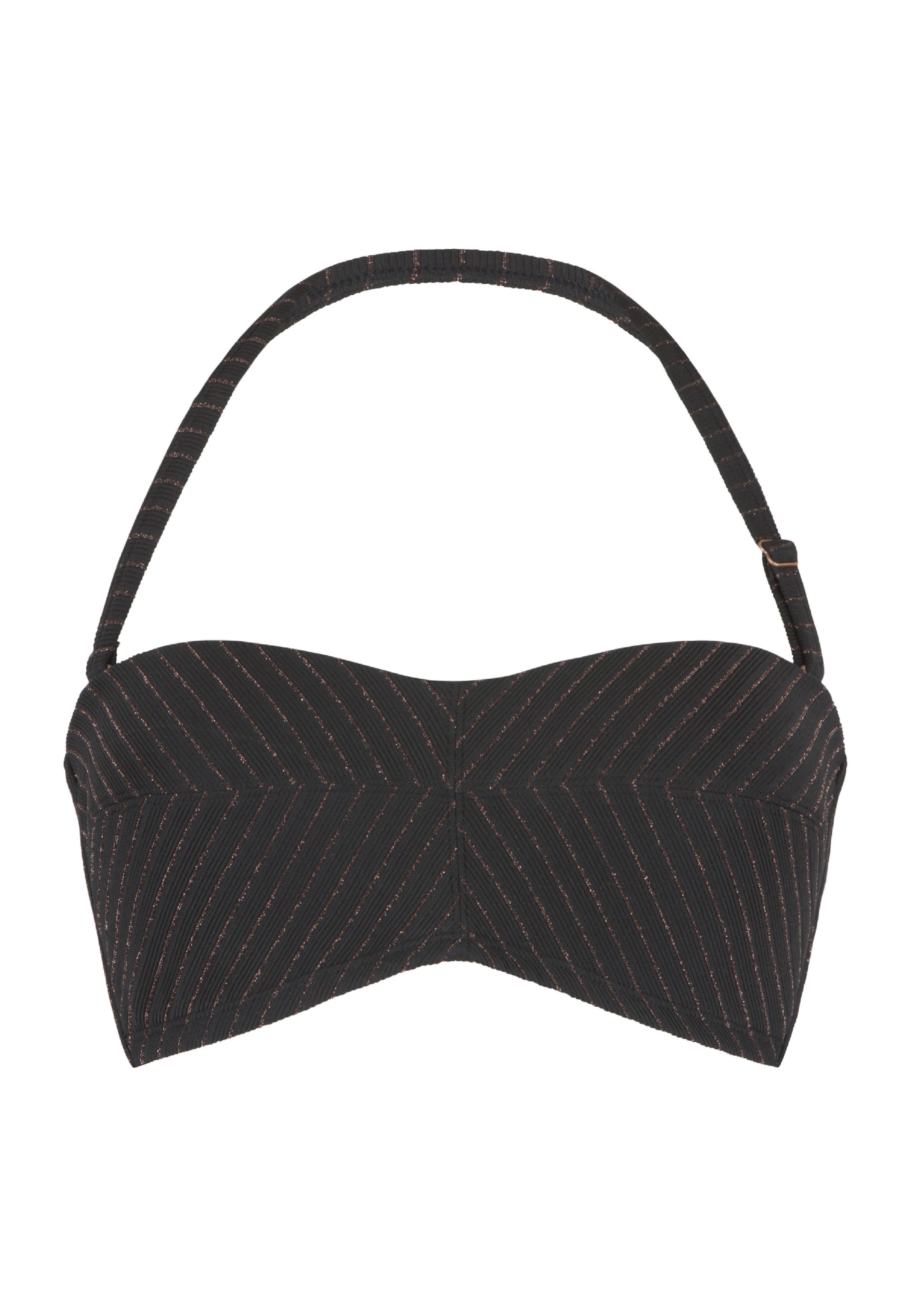LingaDore - Bandeau Top de biquíni em preto: frente