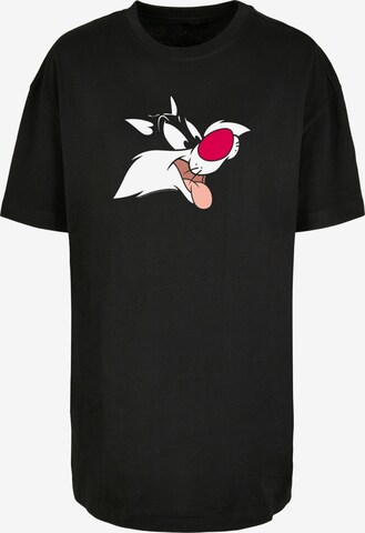F4NT4STIC T-Shirt 'Looney Tunes Trickfilm Serie Cartoon Sylvester' in Schwarz: predná strana
