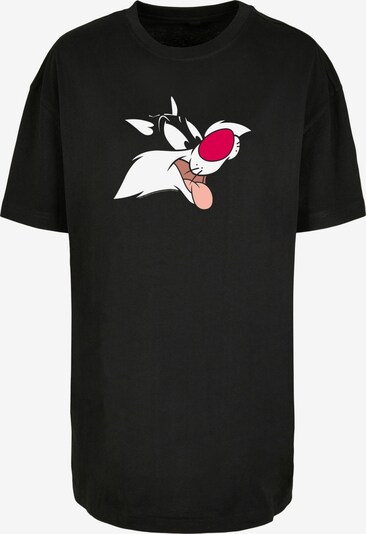 F4NT4STIC Shirt 'Looney Tunes Trickfilm Serie Cartoon Sylvester' in de kleur Pink / Pastelroze / Zwart / Wit, Productweergave