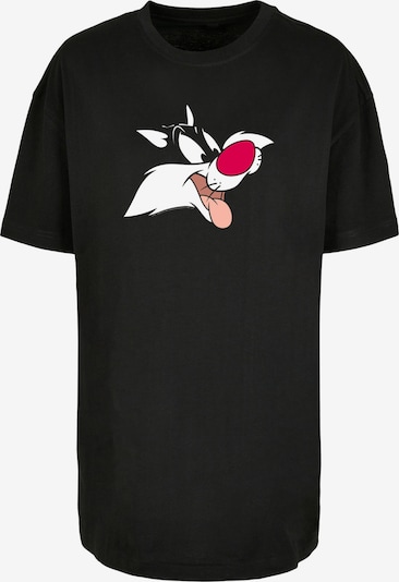 F4NT4STIC Shirt 'Looney Tunes Trickfilm Serie Cartoon Sylvester' in de kleur Pink / Pastelroze / Zwart / Wit, Productweergave