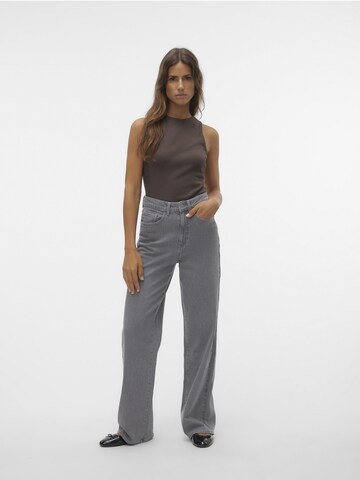 VERO MODA Wide leg Jeans 'Mathilde' in Grey