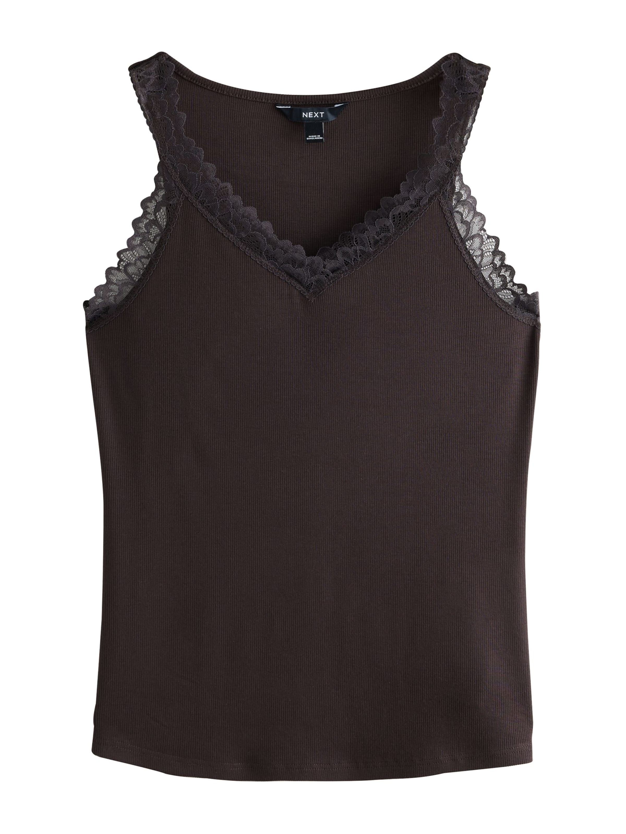 Next - Camiseta térmica en marrón: frente