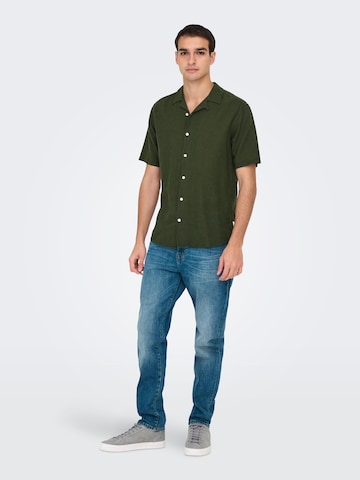 Only & Sons Regular fit Overhemd 'CAIDEN' in Groen
