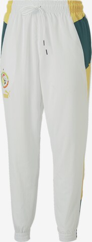 PUMA Tapered Workout Pants 'Senegal ' in White: front