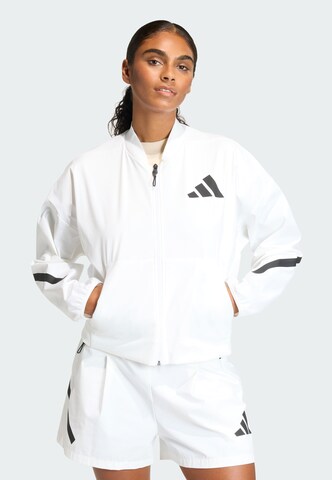 ADIDAS SPORTSWEAR Performance Jacket 'Z.N.E.' in White: front