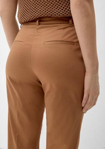 Regular Pantalon à plis s.Oliver BLACK LABEL en marron