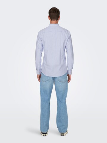 Only & Sons Regular Fit Hemd 'Alvaro' in Blau