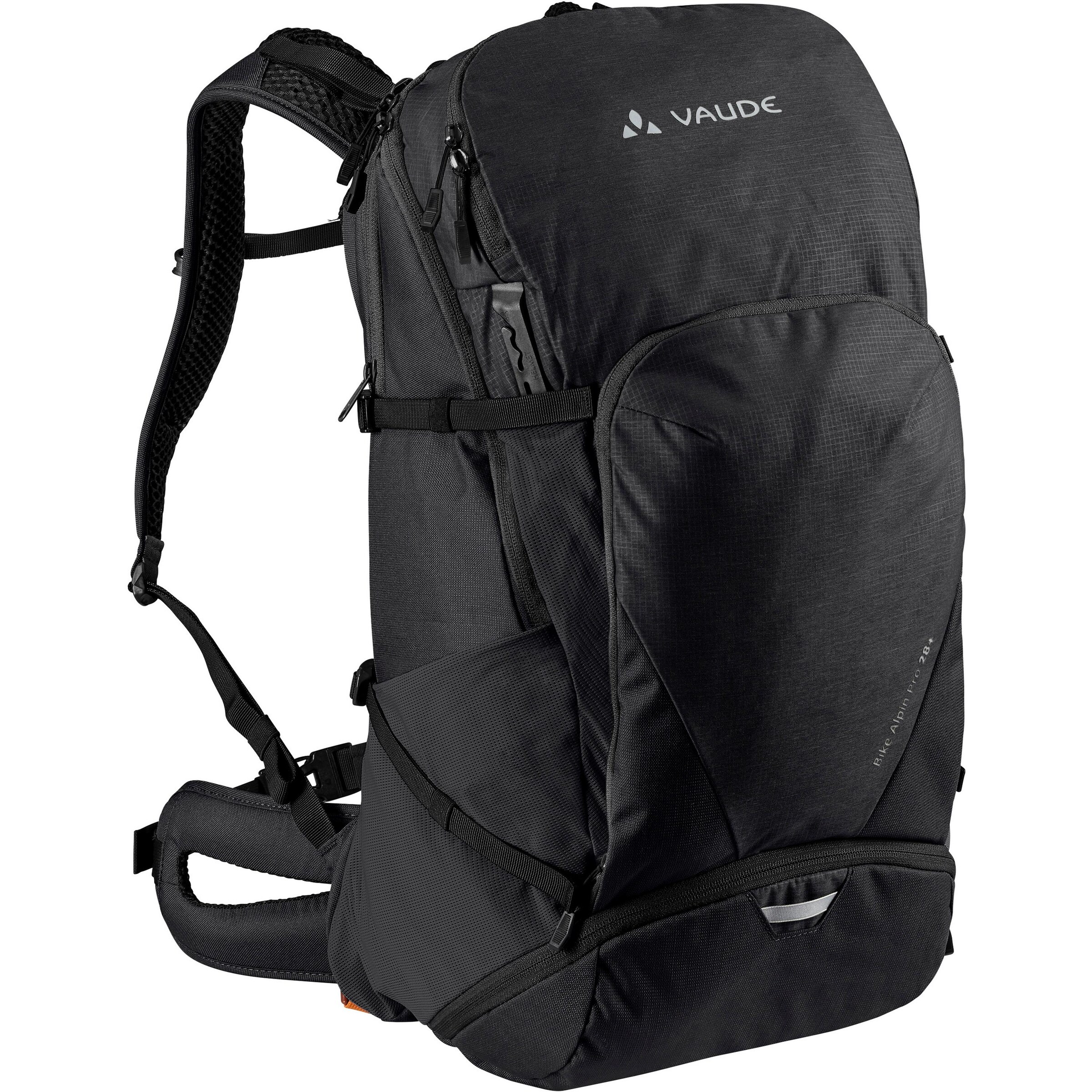 VAUDE Sportrucksack 'Bike Alpin Pro 28 +' in Schwarz: Vorderseite