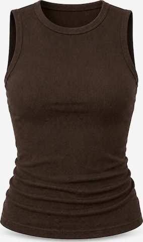 AOTTORI Top in Braun: Vorderseite