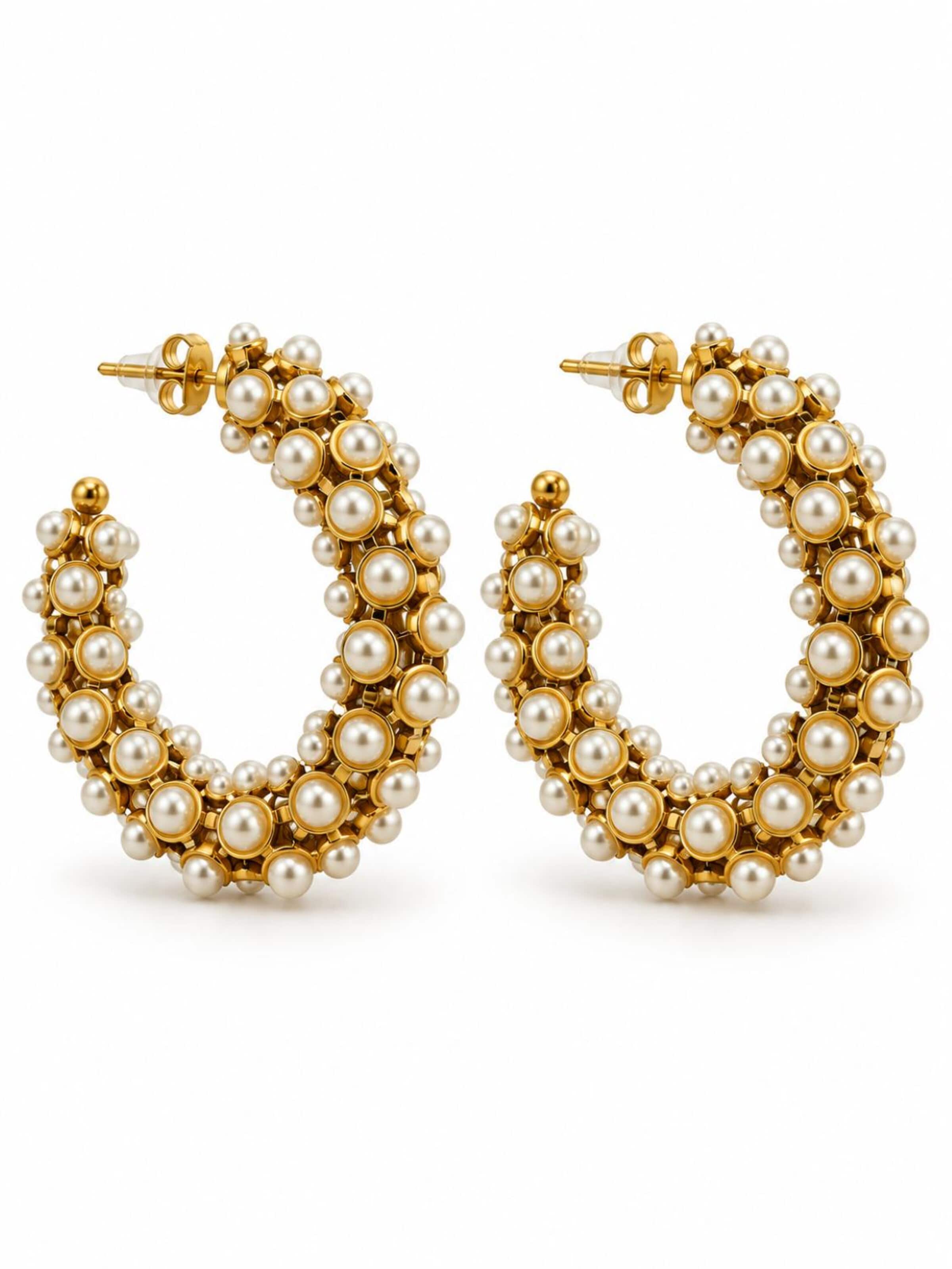 Alster Herz - Pendientes 'VERSAILLES' en oro: frente