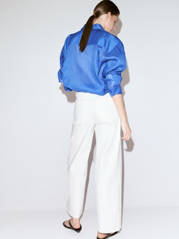 MANGO Wide leg Jeans 'CATHERIN' in White