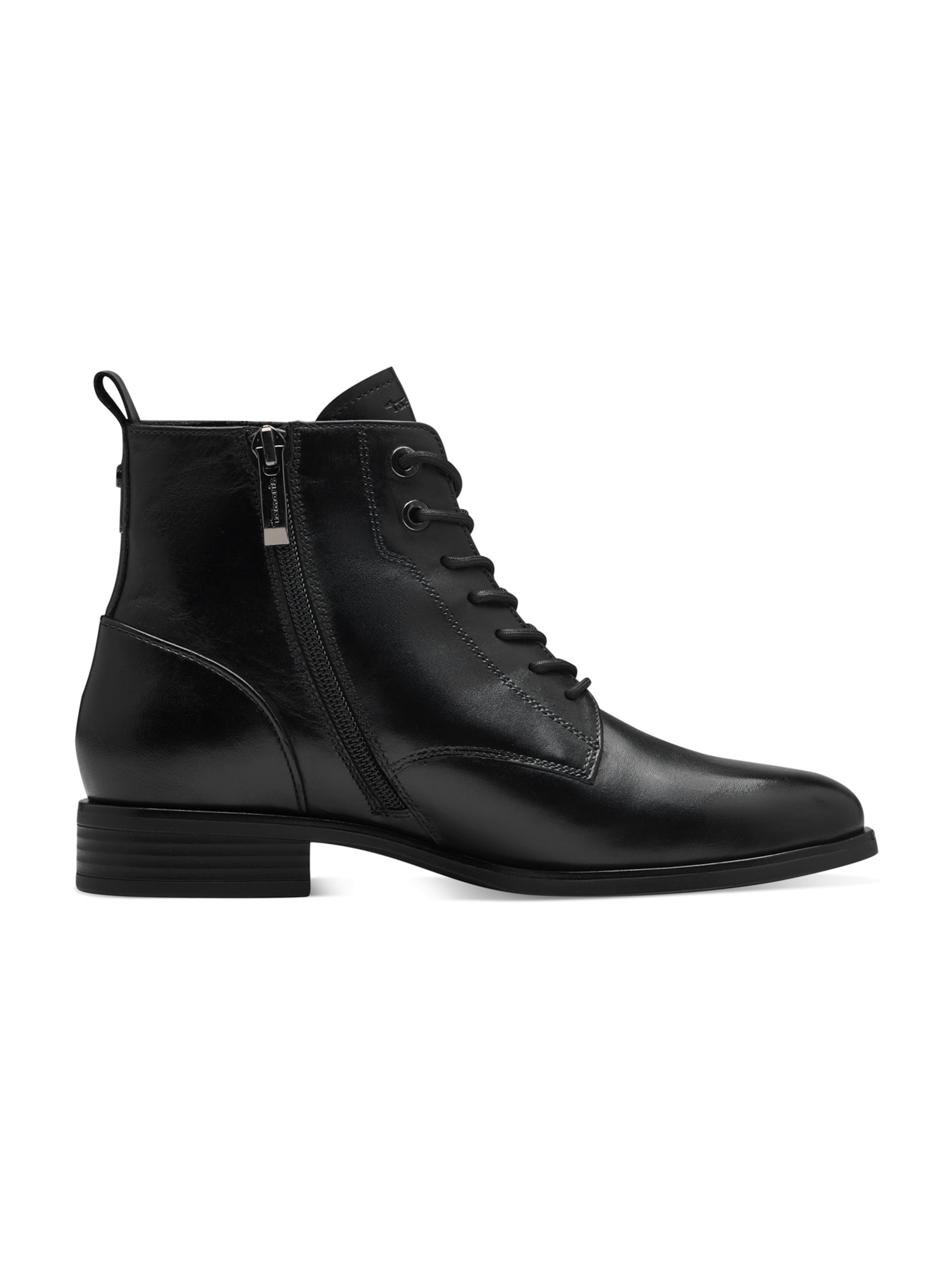 Tamaris Lace-Up Ankle Boots in Black