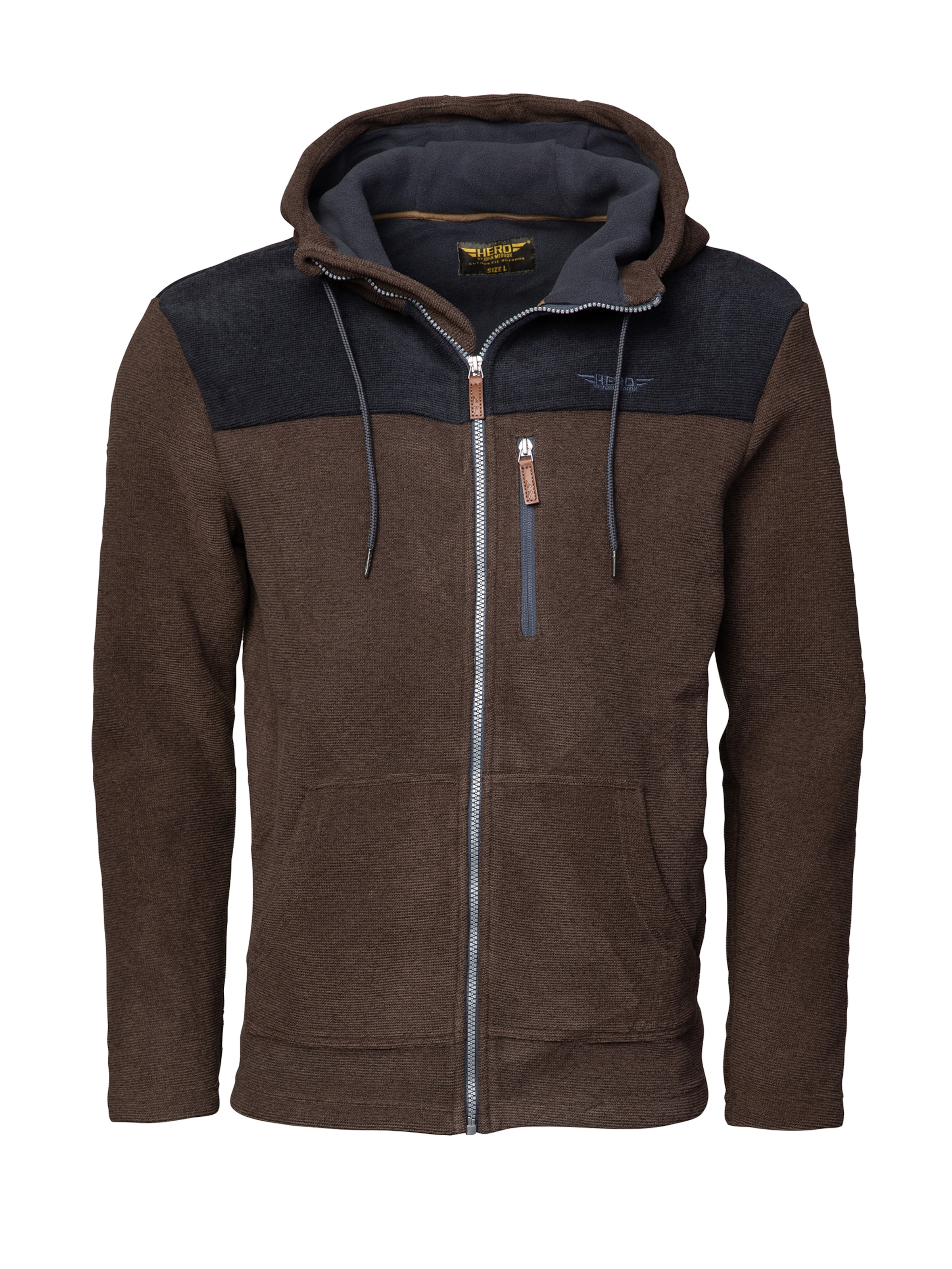 Hero Fleecejacke in Braun: Vorderseite