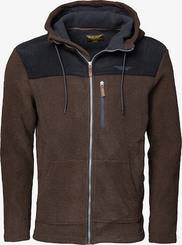 Hero Fleecejacke in Braun: Vorderseite