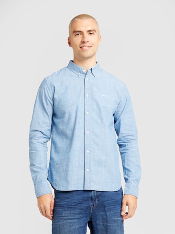 DENHAM Regular fit Button Up Shirt 'RICH' in Blue: front