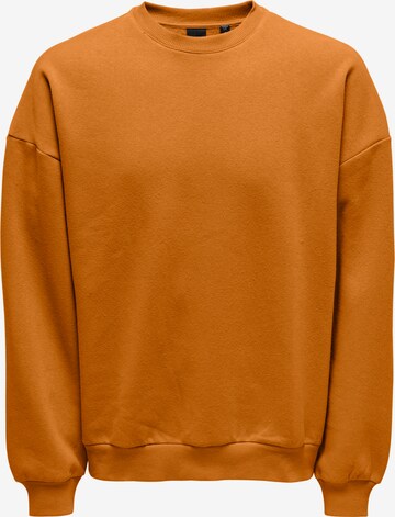 Only & Sons Sweatshirt 'CERES' in Oranje: voorkant