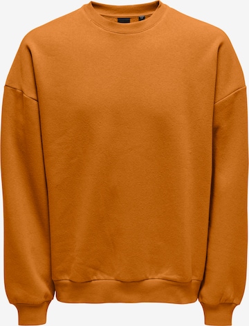 Only & Sons Sweatshirt 'CERES' in Orange: front