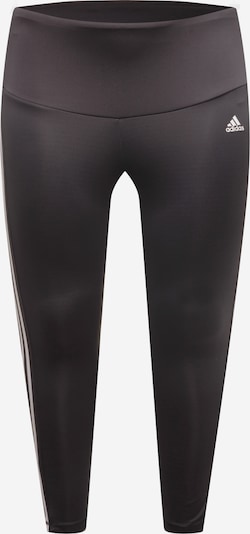 ADIDAS SPORTSWEAR Pantalon de sport 'Designed To Move High-Rise 3-Stripes ' en noir / blanc, Vue avec produit