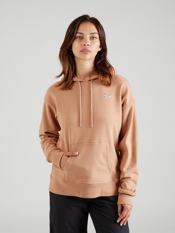 Felpa sportiva di DKNY Performance in beige: frontale