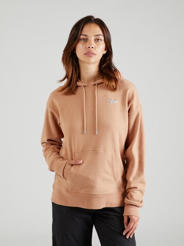 Sweat de sport DKNY Performance en beige : devant