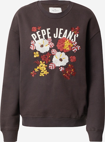 Pepe Jeans Sweatshirt 'Stephanie' in Brown: front