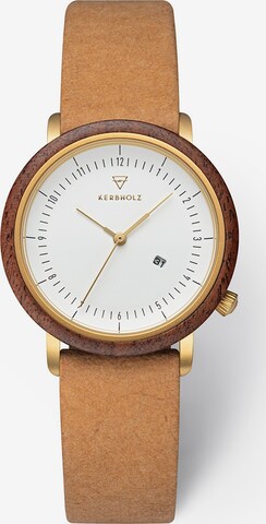 Kerbholz Analog Watch in Brown: front