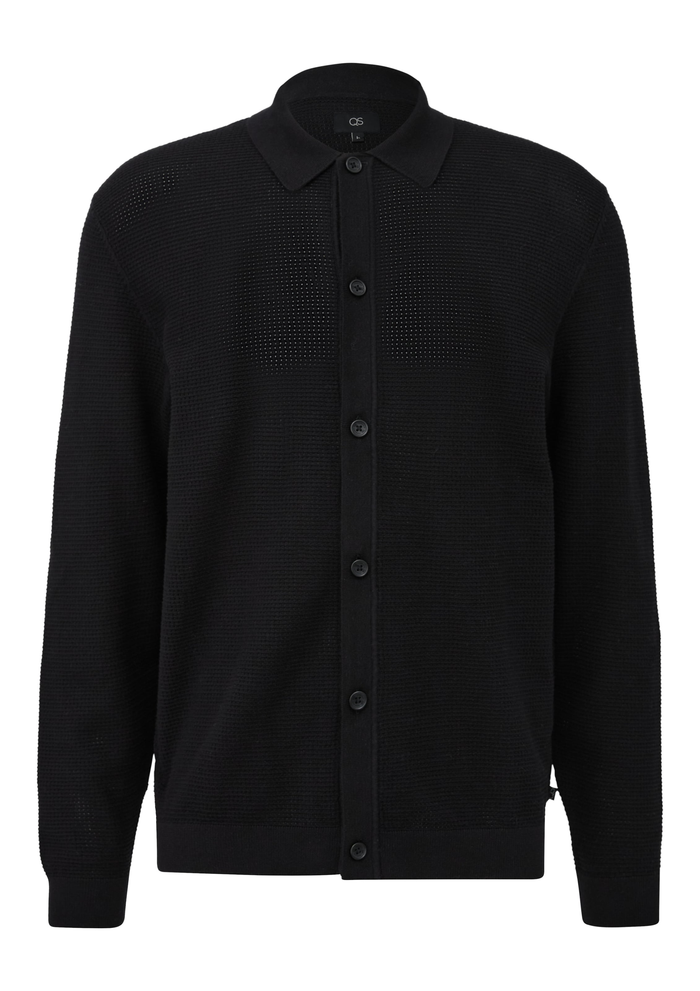 QS Vestes en maille en noir, Vue avec produit