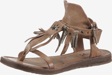 A.S.98 Strap Sandals in Brown: front