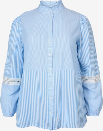 Zizzi - Blusa 'MFIA' em azul: frente