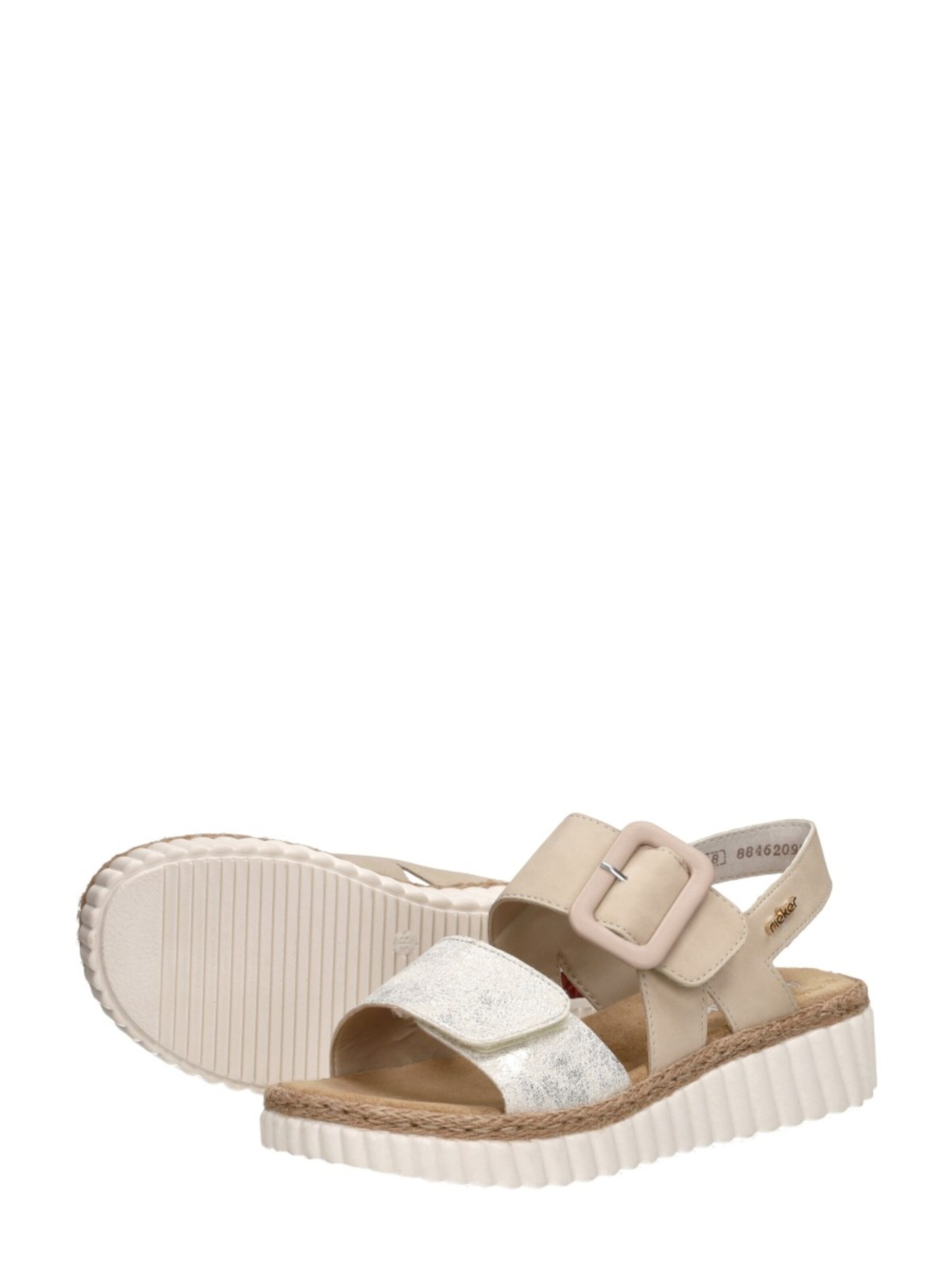 Rieker Sandal 'Sandalen Plat' in Beige