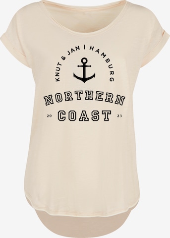 F4NT4STIC Shirt 'Northern Coast Nordsee Knut & Jan Hamburg' in Beige: voorkant