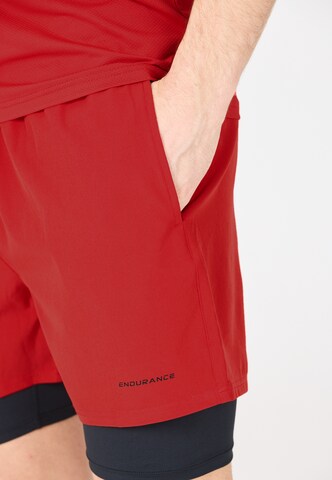 Regular Pantalon de sport 'Kros' ENDURANCE en rouge