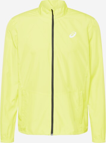 Veste de sport ASICS en jaune : devant