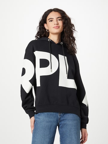 REPLAY Sweatshirt in Zwart: voorkant